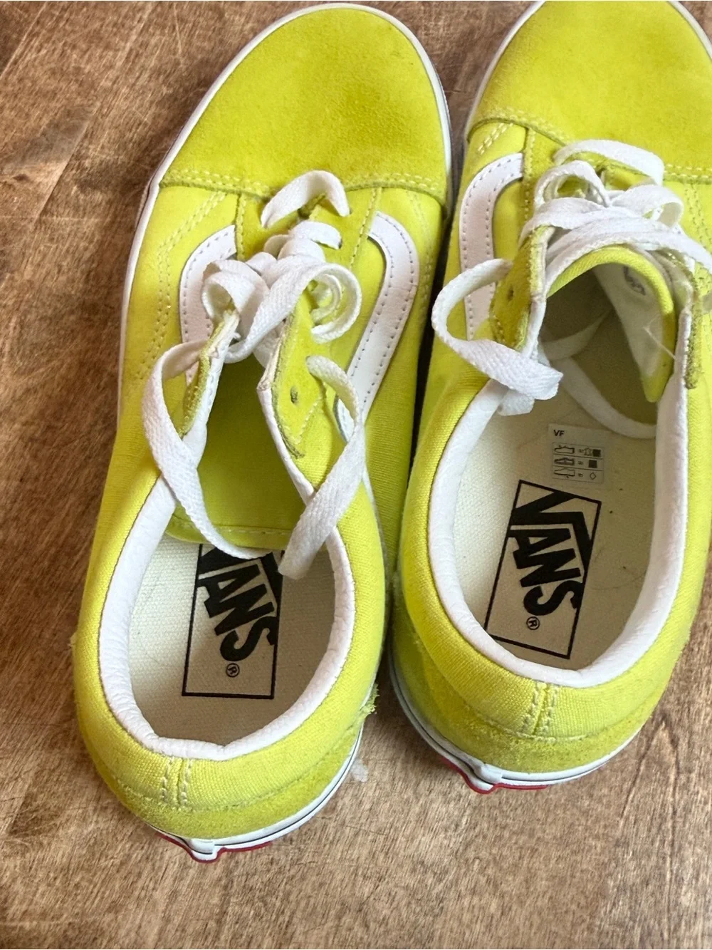 NWOT - Vans Neon Yellow and White Old Skool Sneakers - Picture 7 of 8